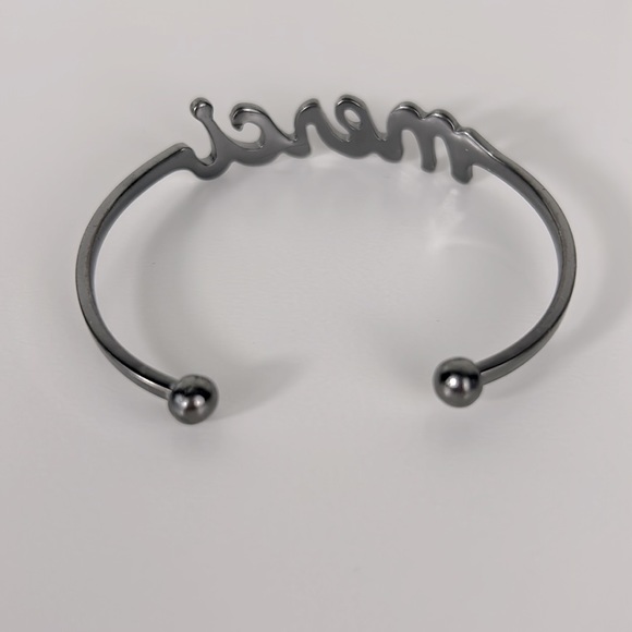 Anthropologie Merci Love Note Bracelet gunmetal - Picture 6 of 8